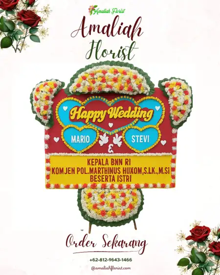 Papan Bunga Pernikahan Blitarejo